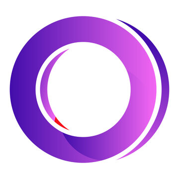 Purple Gradient Letter O Circle Logo Abstract Round Ring Emblem Vector Illustration in AI EPS SVG PNG