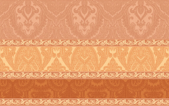 set of seamless damask patterns