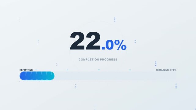 Progress Bar Animation Election Results Tally 0 to 100 Complete