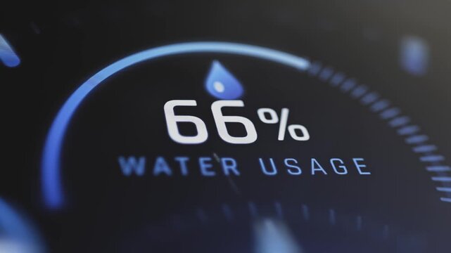 Water usage gauge settles at 66 percent