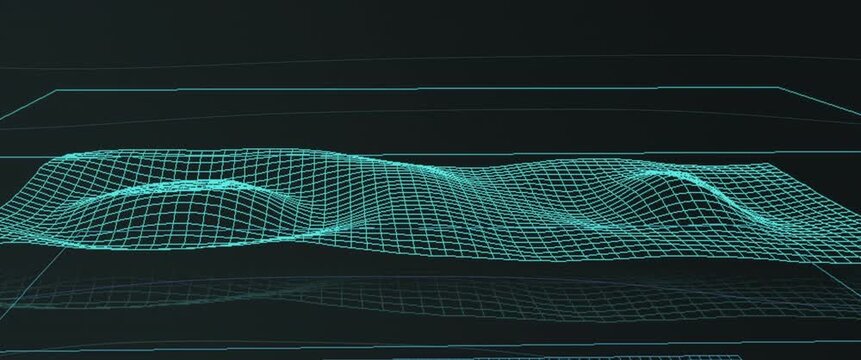 Cinematic widescreen wave interference surface seamless loop