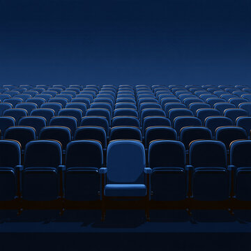 Flat Vector Top Down Auditorium Seat Grid