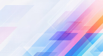 Fototapeta premium Abstract Geometric Technology Background with Blue Pink Gradient Shapes