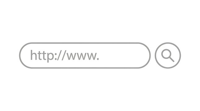Minimalist search bar interface with magnifying glass icon for web design