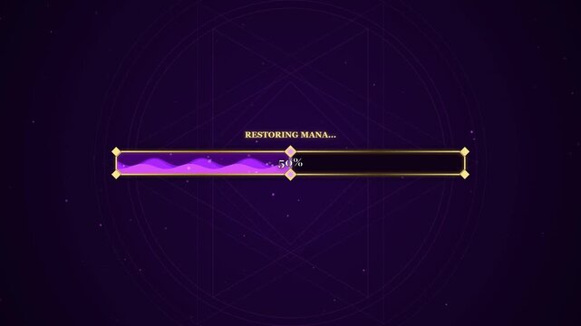Magic Mana Restoration Loading Bar for Fantasy Games