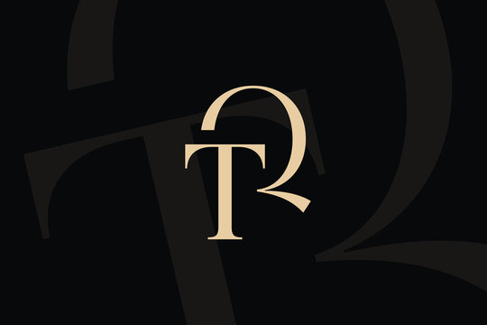 QT or TQ letter logo icon design. Classic style luxury initials monogram.