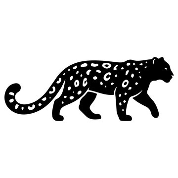 Snow Leopard Glyph Icon