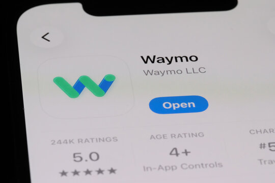 Shanghai,China-Sep.6th 2026: Waymo app icon and brand logo