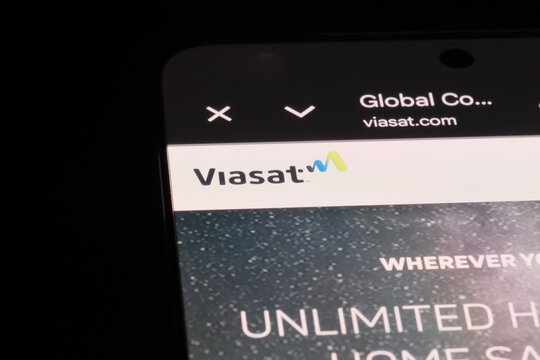 Shanghai,China-Sep.6th 2026: Viasat company brand logo on website