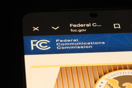 Shanghai,China-Sep.6th 2026: FCC (Federal Communications Commission) brand logo on website