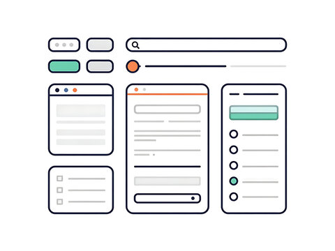 web design elements set
