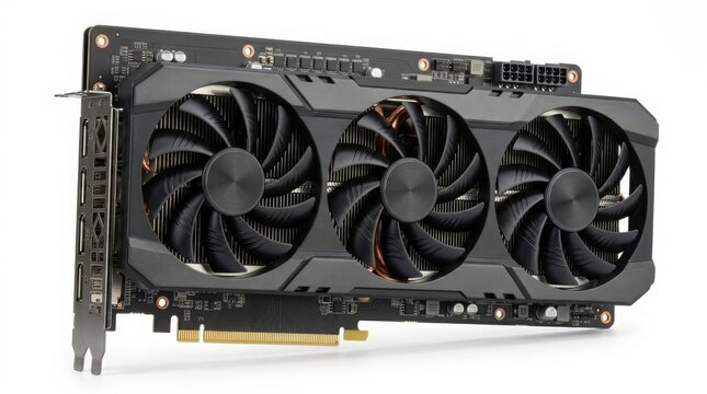 High-Performance Gaming Graphics Card with Three Fans