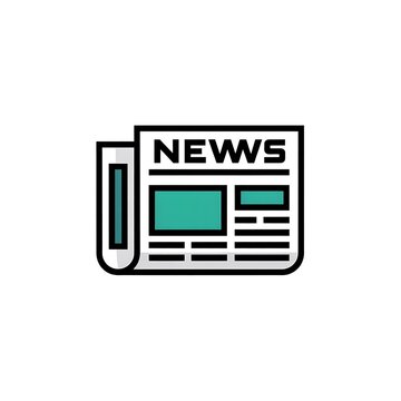 Simple news newspaper icon design