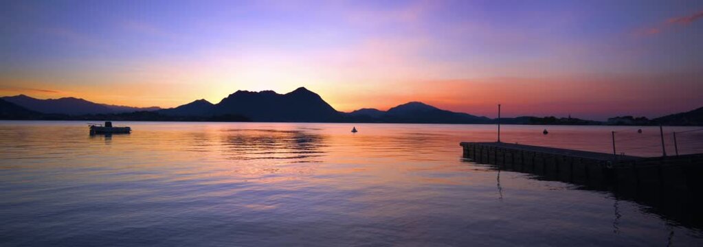  Anamorphic Lens - Fantastic golden hour on lake Maggiore in Italy.