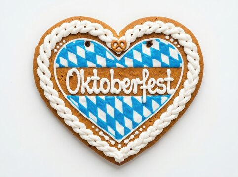 Oktoberfest Heart Shaped Gingerbread Cookie , Oktoberfest, St. Patrick&rsquo;s, Carnival