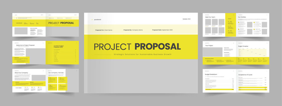 Landscape proposal Layout Design, Business proposal Template