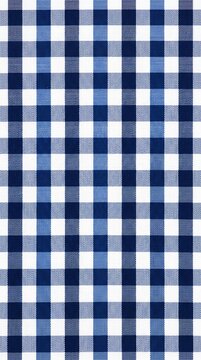 Navy blue and white gingham fabric pattern texture background
