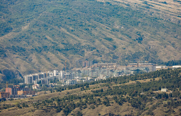 Aerial view of Tbilisi, Georgia. Tbilisi is the capital and the largest city of Georgia. © Rechitan Sorin