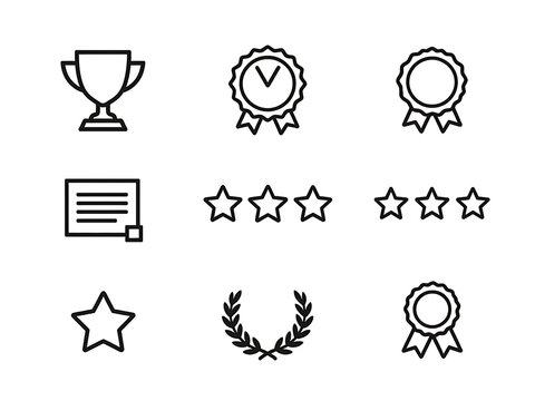 set of trophy cups