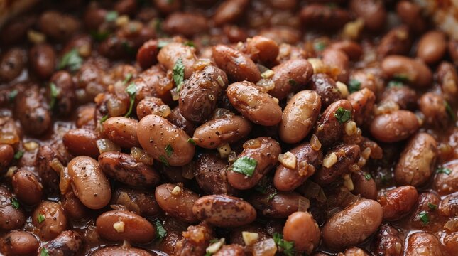 Cooked "feij&atilde;o-Tropeiro" traditional brazilian beans
