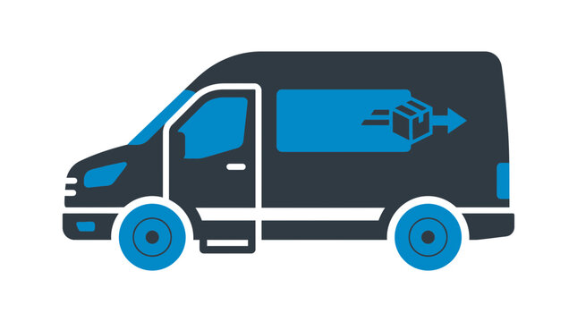 Delivery Van Vector Illustration for Logistics and Shipping