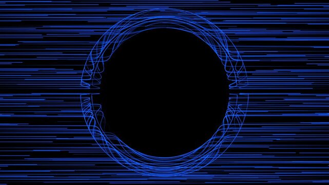 Abstract blue color particles wave motion background. Flowing wave lines, curve pattern, 3d rendering.