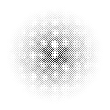 Black abstract dotted halftone overlay transparent background
