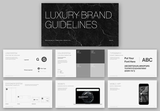 Luxury Brand Guidelines Presentation Layout