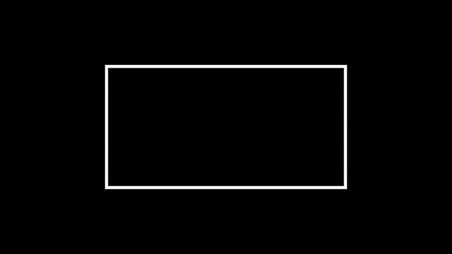 animated red square frame loop for highlighting text 4k video overlay. red rectangle box animation.