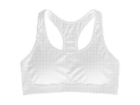 Sport bra shape with halftone pattern illustration