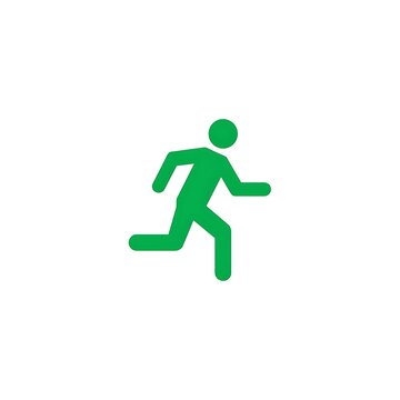3d man running on white background