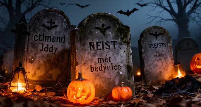 halloween decor gravestones 
