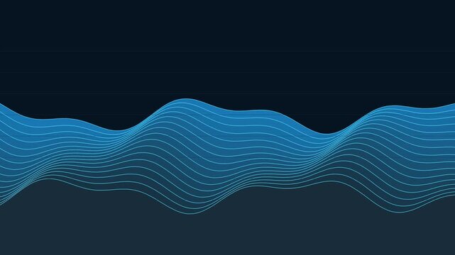 Sonar Depth Finder Bathymetric Sea Floor Topography 4K Loop