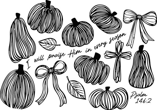 Thanksgiving svg, I Will Praise Him in Every Season svg, Give Thanks to the Lord svg