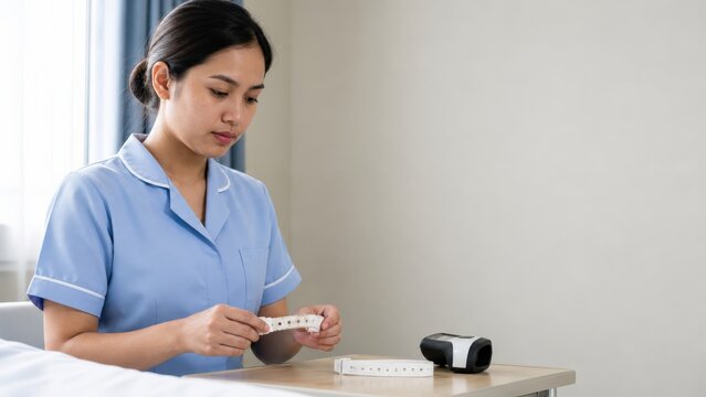 Barcode Medication Administration Nurse pausing for unreadable patient wristband replacement
