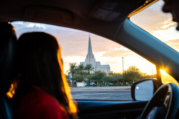 Fototapeta premium The lds temple in Gilbert Arizona 