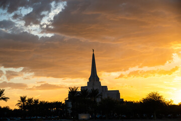 Fototapeta premium The lds temple in Gilbert Arizona 