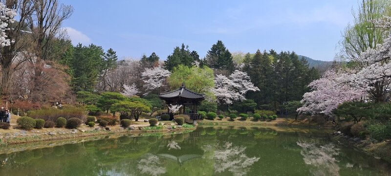 The lakeside pavilion