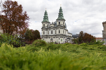 Obraz premium Ternopil Ukraine - September 6, 2026: Cathedral of Immaculate Conception of Holy Mother of God in city center