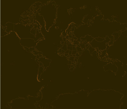 Mercator Map of the World Old Map of the World