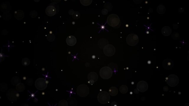 Abstract Magical Bokeh Dust and Twinkling Stars Background