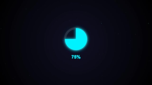 Particle Pie Chart 75 Percent Loop
