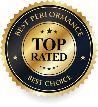 Top Rated Best Performance Gold Award Badge