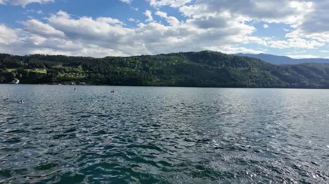Stunning alpine lake view of Millstatt in Carinthia, Austria