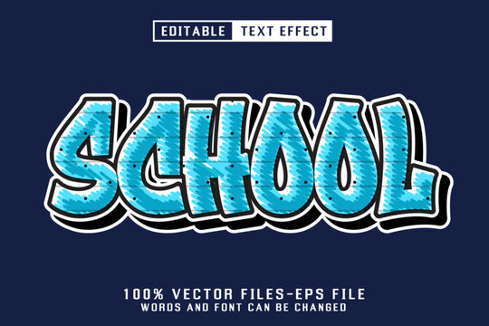 School Editable Text Effect