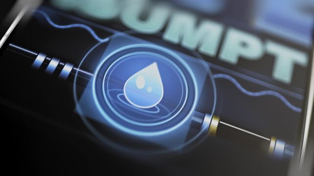 Touch gesture activates circular droplet command