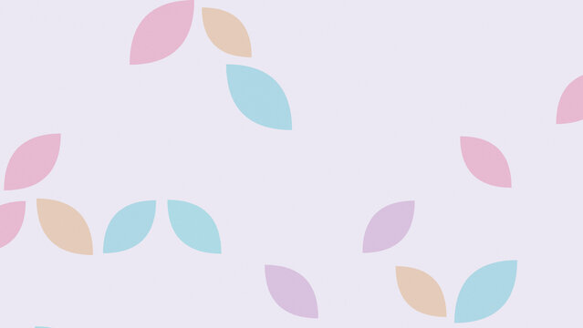 Sparse pastel leaves drift across a lavender field, leaving generous negative space and creating a calm, airy botanical backdrop for invitations, branding, and layouts.