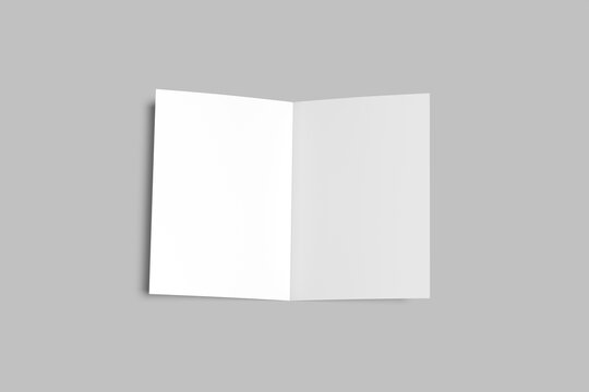 a5 bifold blank mockup template