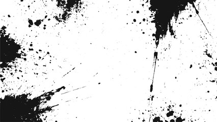Obraz premium Abstract Grunge Ink Dust, Fine Particles with Distressed Black Ink Texture.