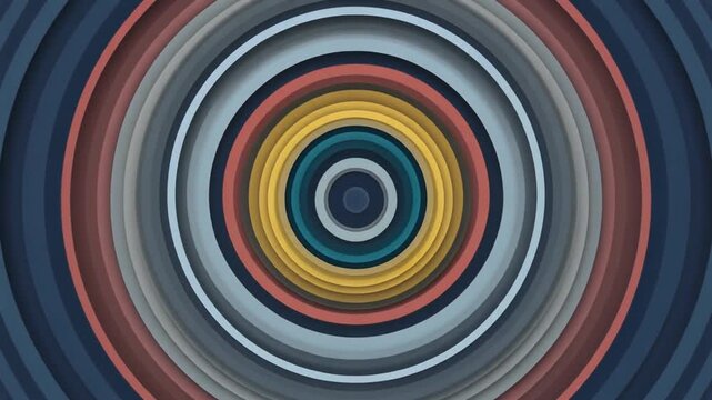 Abstract Concentric Circles Pattern, Psychedelic Optical Illusion Background